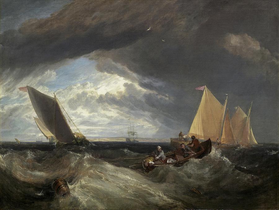 160504 Seascape Painting, The Junction of The Thames and The Medway, 1807 Painting by Joseph Mallord William Turner
