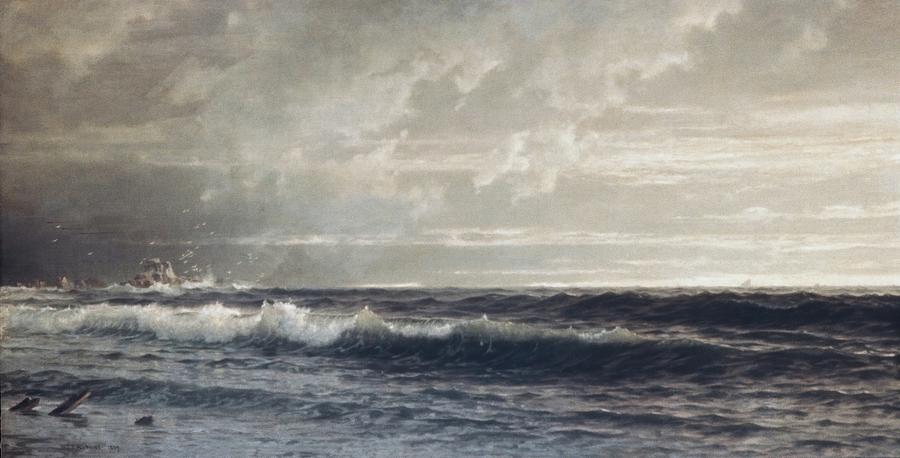 160704 Ocean Artworks, Near Land End, Cornwall Painting by William Trost Richards