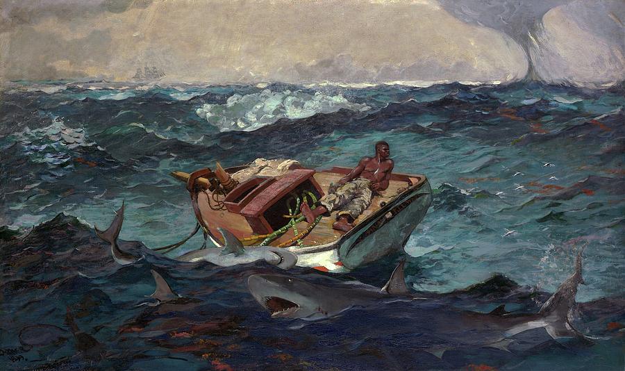 160816 Ocean Life Paintings, The Gulf Stream, 1899 Painting by Winslow Homer