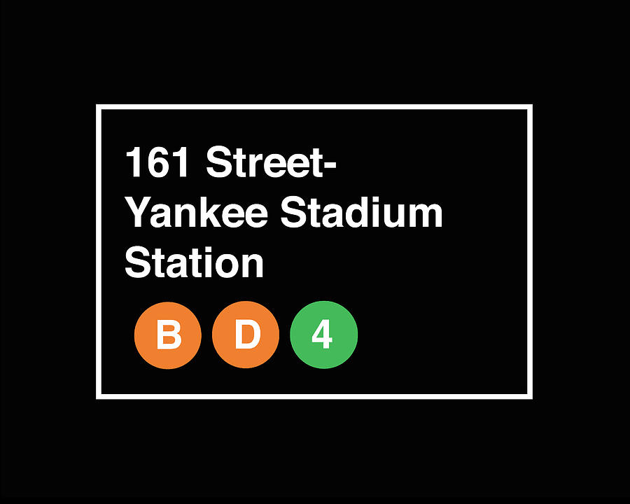 161 Street Yankee Stadium Station Subway Sign by Rik Strickland