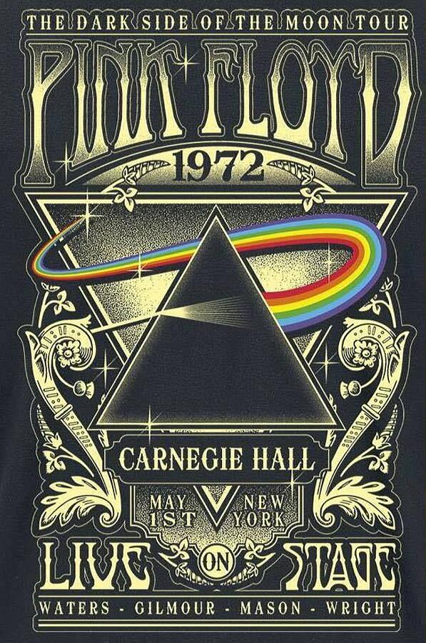 Pink Floyd. Dark Side Of The Moon. 1972 Tour, Concert Poster Mixed Media by World Art Collective