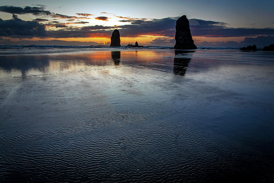 1636 Cannon Beach at Sunset Photograph by Steve Sturgill