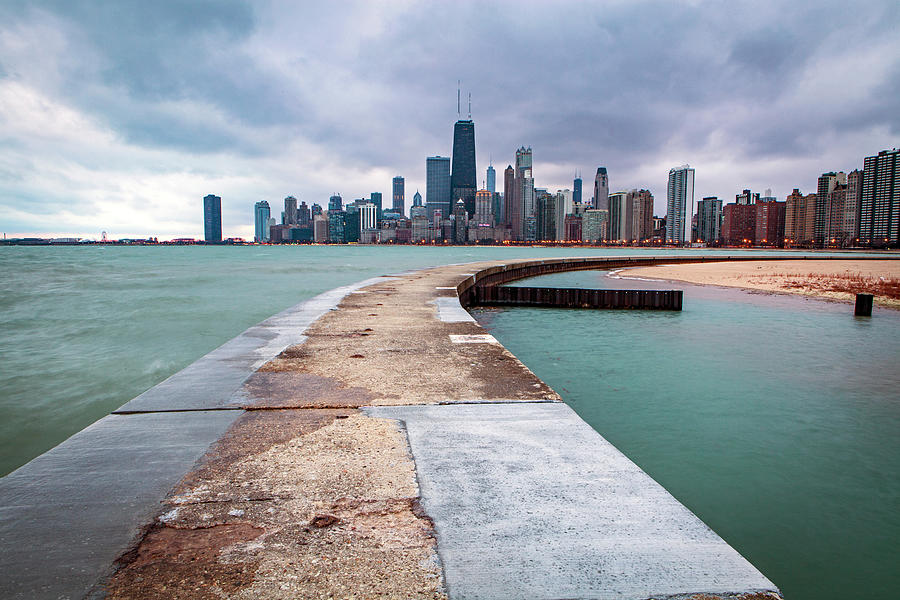 1640 Chicago Skyline from the Breakwall Photograph by Steve Sturgill