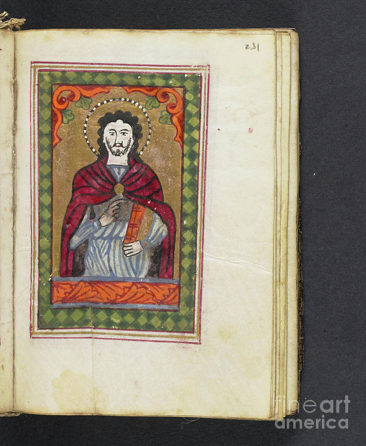 Book Photograph - 16th century Armenian religious manuscript p10 by Historic illustrations