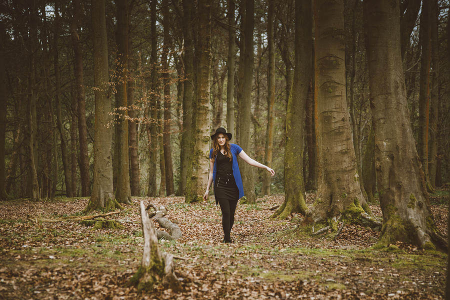 Beautiful young woman in the woods #17 Photograph by Theasis