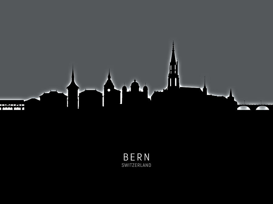 Bern Switzerland Skyline #17 Digital Art by Michael Tompsett