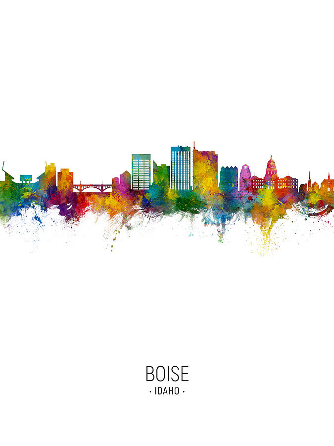 Boise Idaho Skyline #17 Digital Art by Michael Tompsett