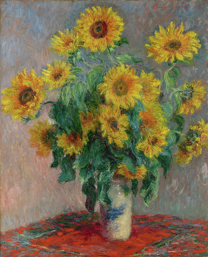 Bouquet of Sunflowers Painting by Claude Monet
