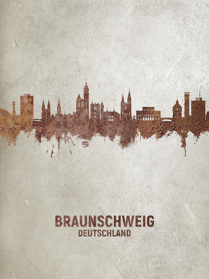 Braunschweig Germany Skyline #17 Digital Art by Michael Tompsett