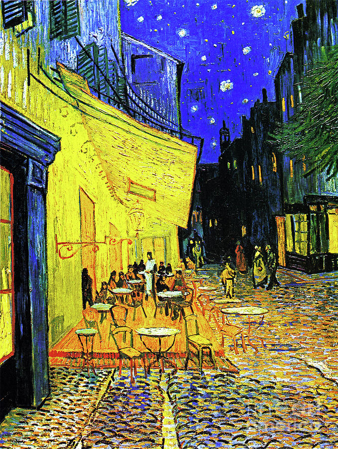 Cafe Terrace at Night Painting by Vincent Van Gogh - Fine Art America