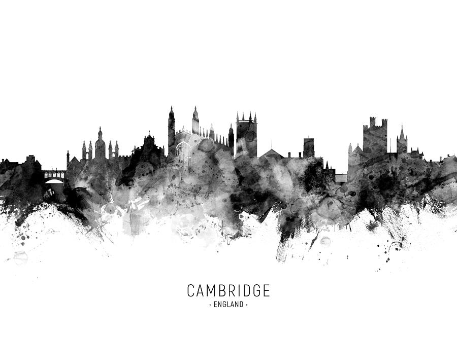 Cambridge England Skyline #17 Digital Art by Michael Tompsett