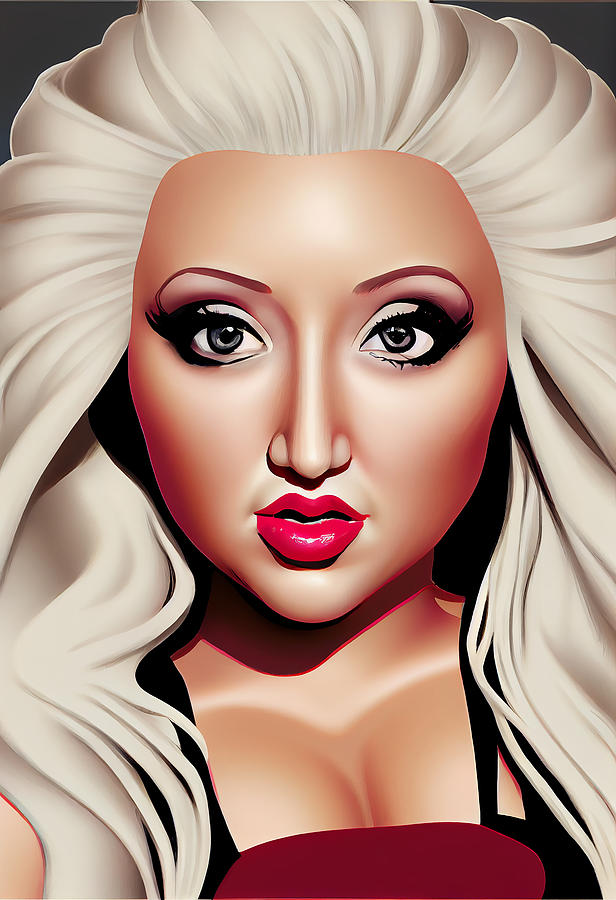 Christina Aguilera Caricature Mixed Media By Stephen Smith Galleries Fine Art America 