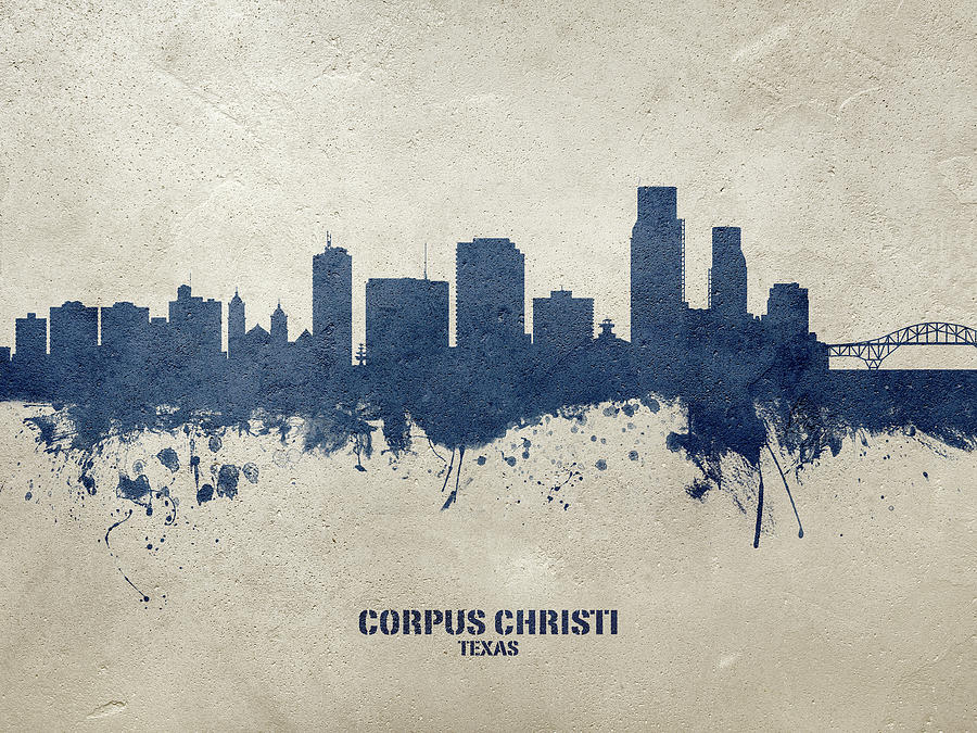 Corpus Christi Texas Skyline #17 Digital Art by Michael Tompsett