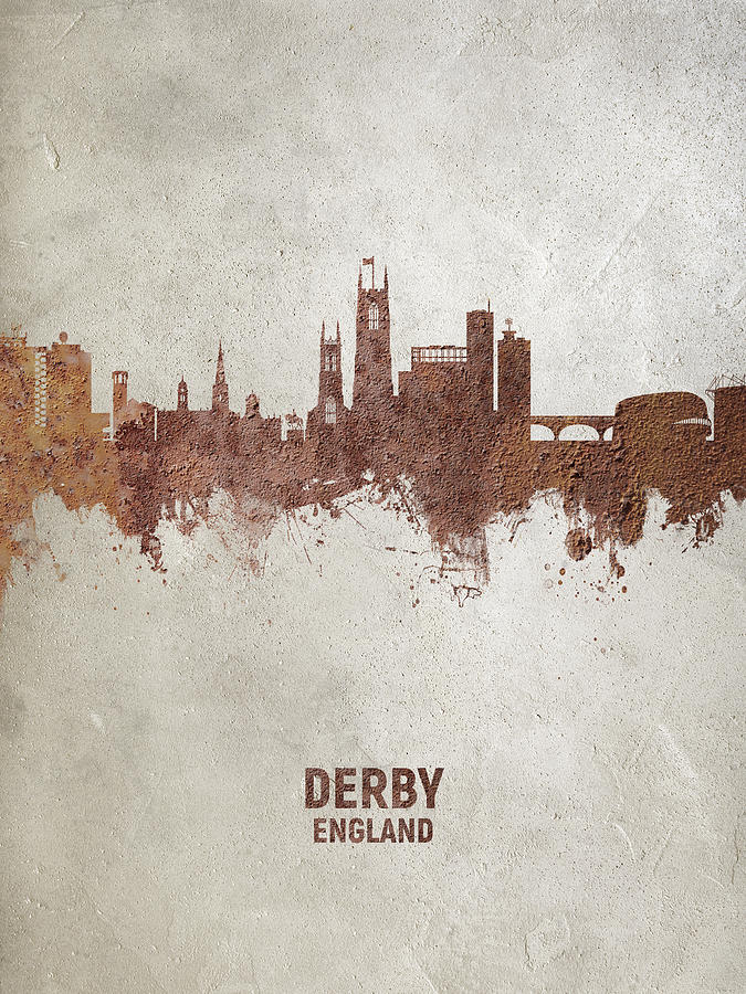 Derby England Skyline Digital Art By Michael Tompsett | Fine Art America