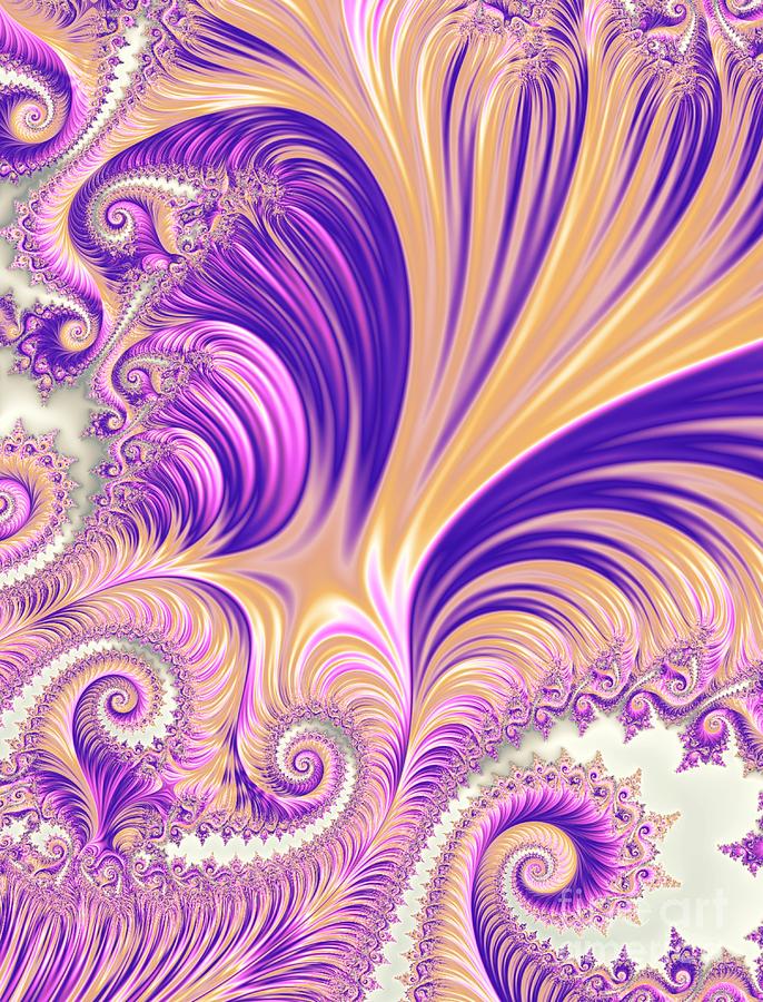 Fractal art with fibonacci spiral Digital Art by Olga Rubio Manzano ...