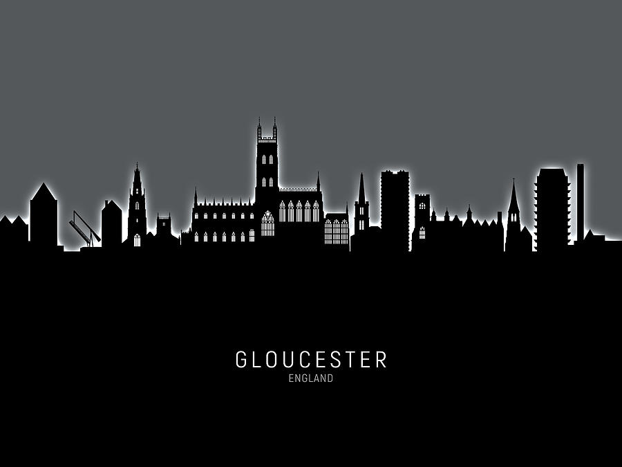 Gloucester England Skyline by Michael Tompsett