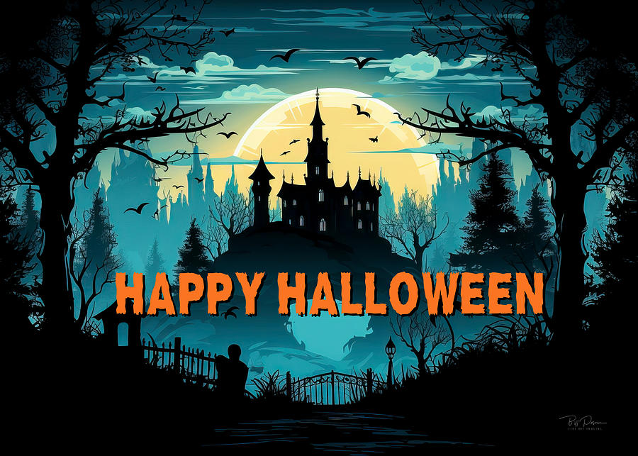 Halloween Card #17 Digital Art by Bill Posner