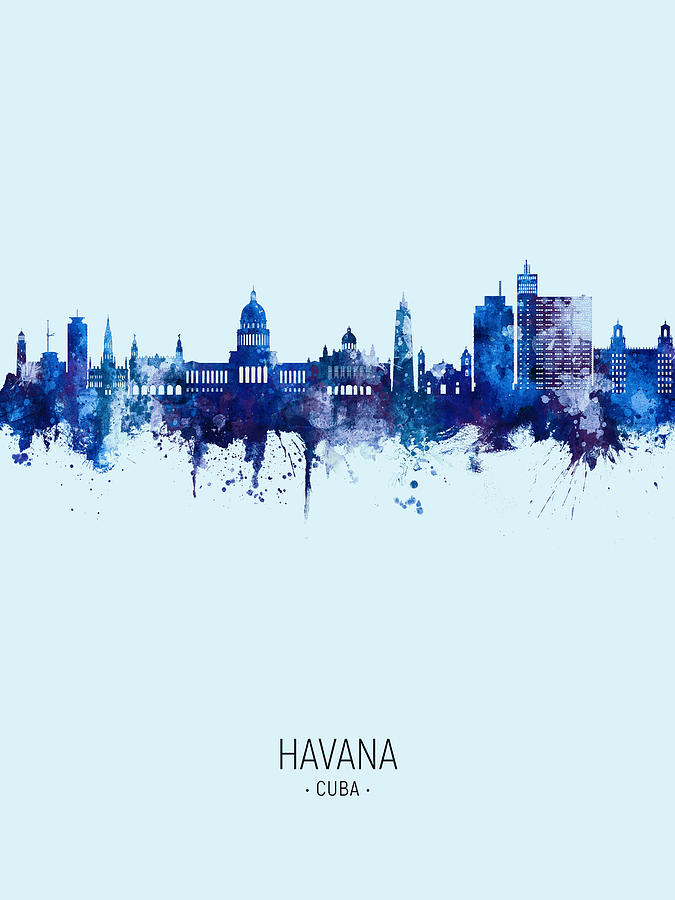 Havana Cuba Skyline #17 Digital Art by Michael Tompsett