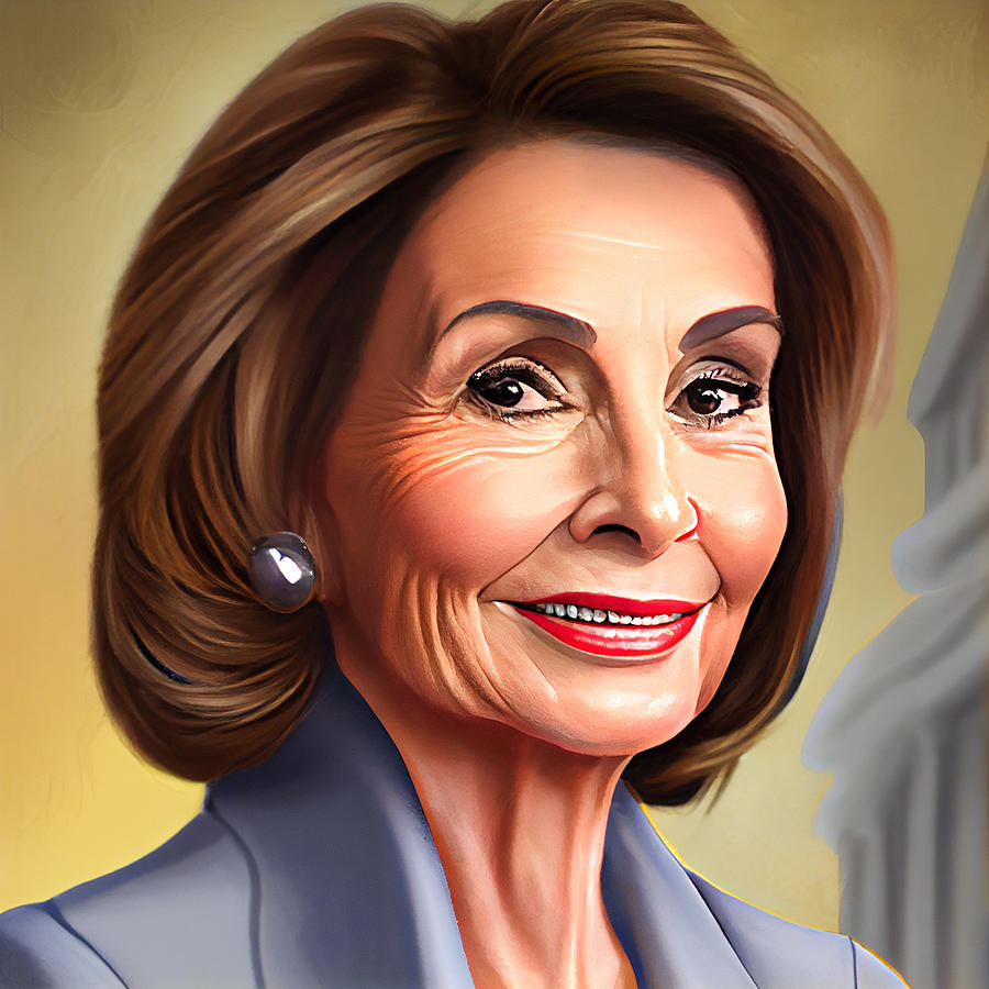 House Speaker Nancy Pelosi of California #17 Painting by Celestial Images