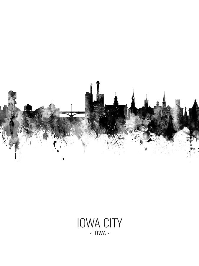 Iowa City Iowa Skyline #17 Digital Art by Michael Tompsett