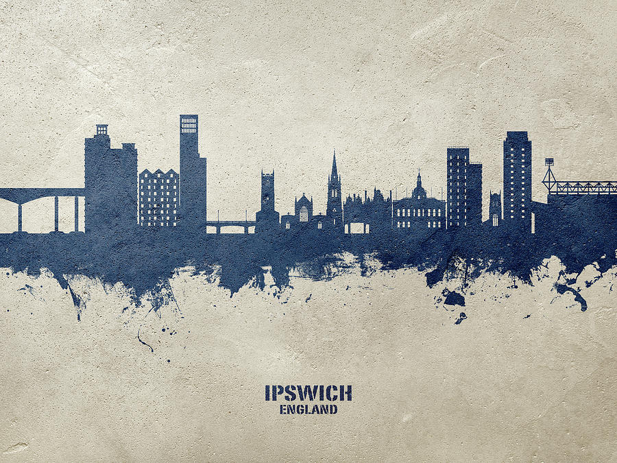 Ipswich England Skyline #17 Digital Art by Michael Tompsett
