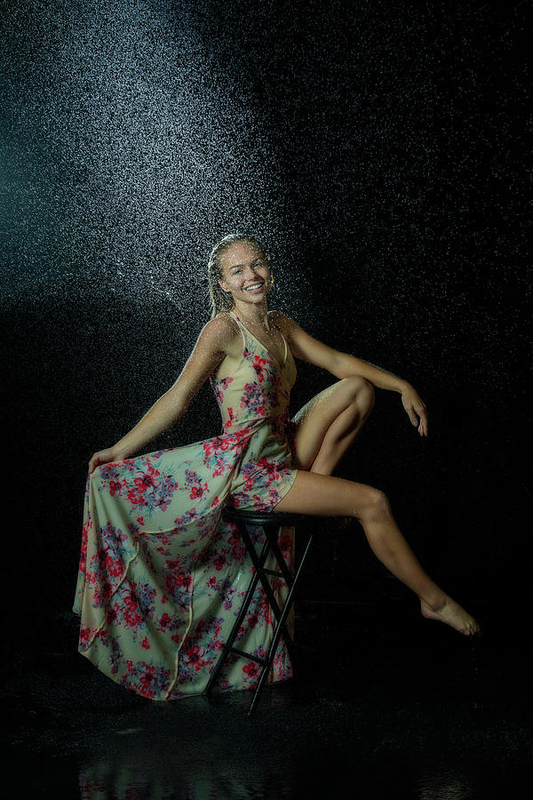 Jennah modeling water splash photos #17 Photograph by Dan Friend
