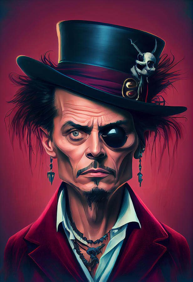 Johnny Depp Caricature Mixed Media by Stephen Smith Galleries - Fine ...