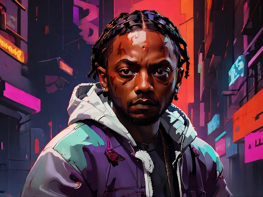 Kendrick Lamar Digital Art - Kendrick Lamar #17 by Amsterdam Funderburke