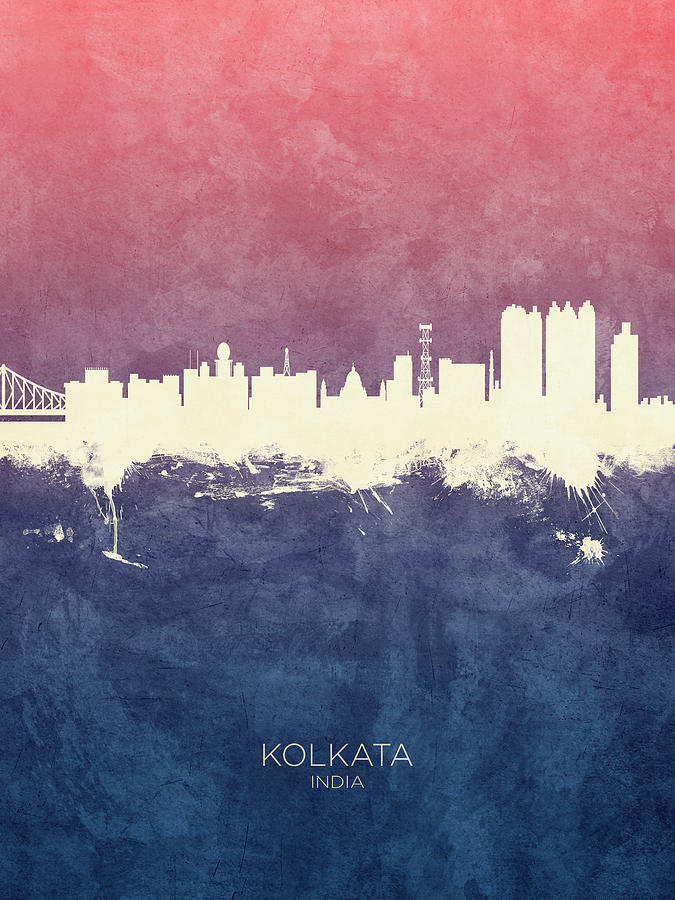 Kolkata Calcutta India Skyline #17 Digital Art by Michael Tompsett