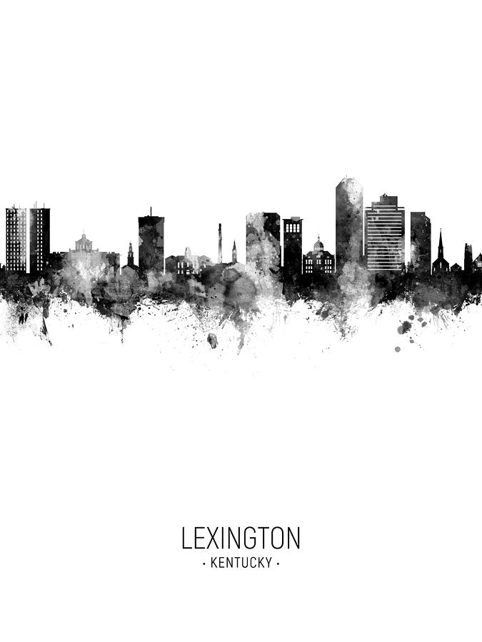 Lexington Digital Art - Lexington Kentucky Skyline #30 by Michael Tompsett