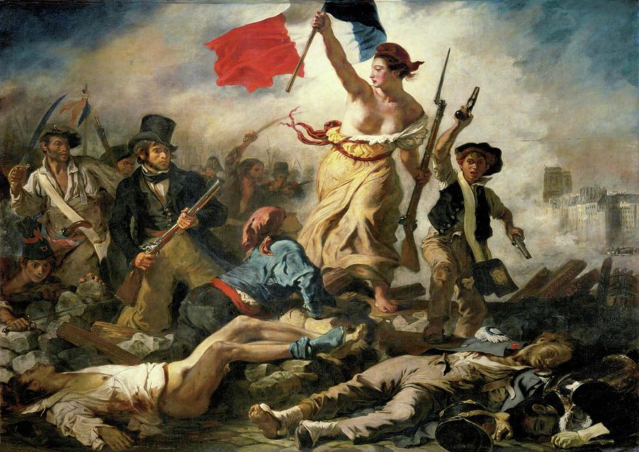 Liberty Leading the People  #17 Painting by Eugene Delacroix