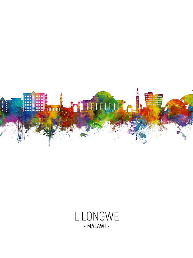 Lilongwe Malawi Skyline #17 Digital Art by Michael Tompsett