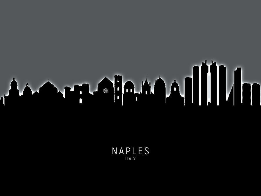 Naples Italy Skyline #17 Digital Art by Michael Tompsett