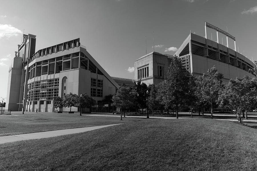 Ohio Stadium at Ohio State University in black and white #17 Photograph by Eldon McGraw