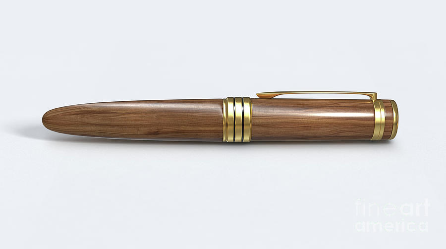 Ornate Fountain Pen Digital Art by Allan Swart Pixels