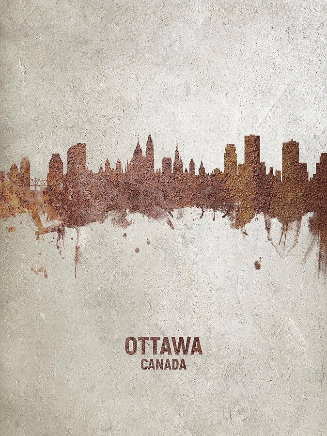 Skyline Digital Art - Ottawa Canada Skyline #17 by Michael Tompsett
