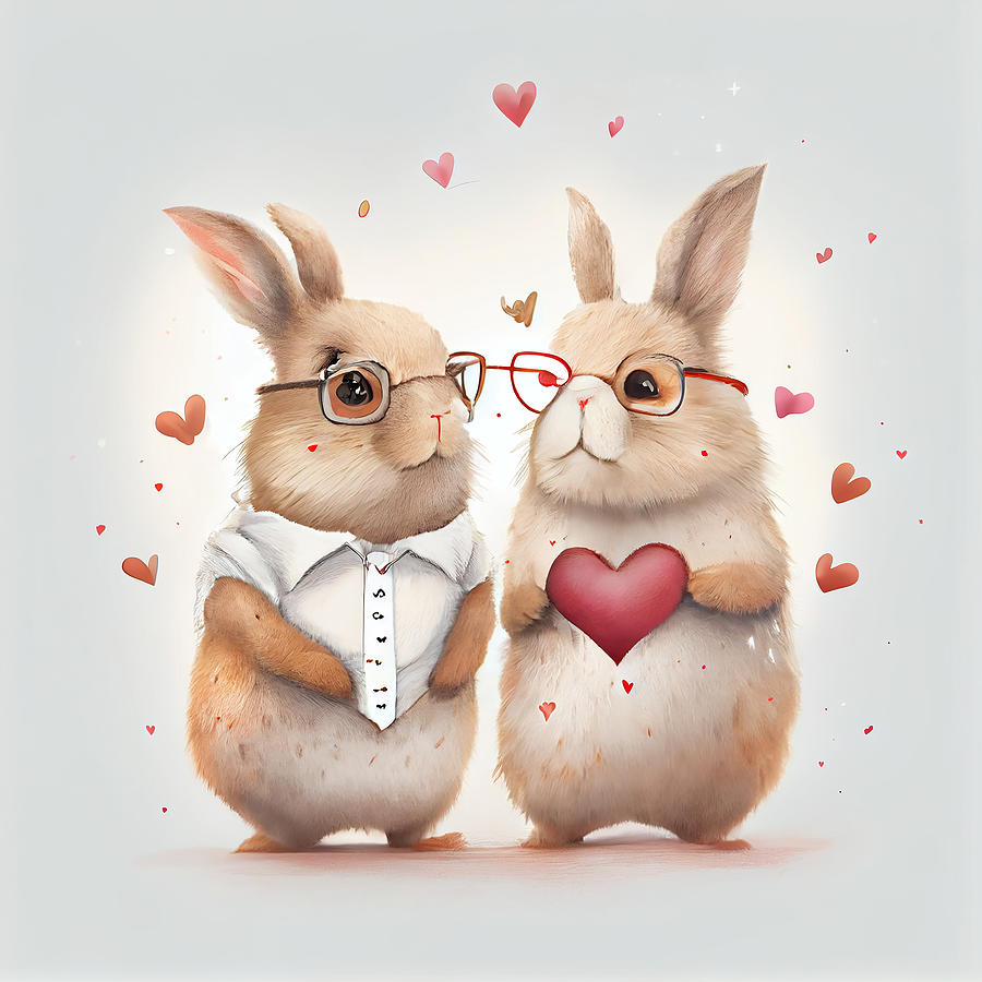 Peter Rabbit Valentine Mixed Media
