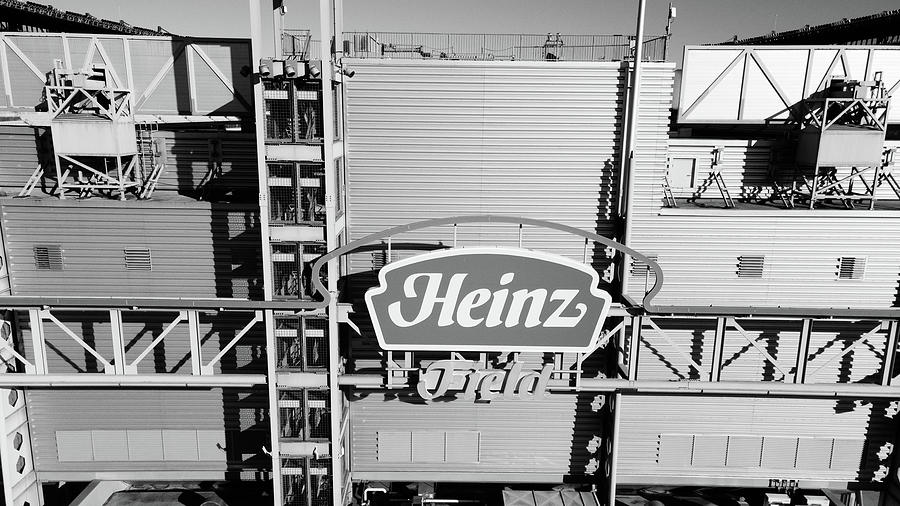 Pittsburgh Steelers Heinz Field in Pittsburgh Pennsylvania in black and white #17 Photograph by Eldon McGraw