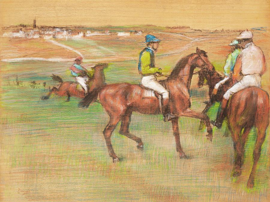 Race Horses #18 Painting by Edgar Degas