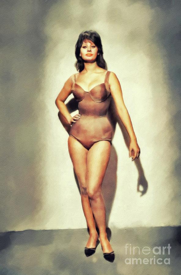 Sophia Loren, Vintage Movie Star Painting