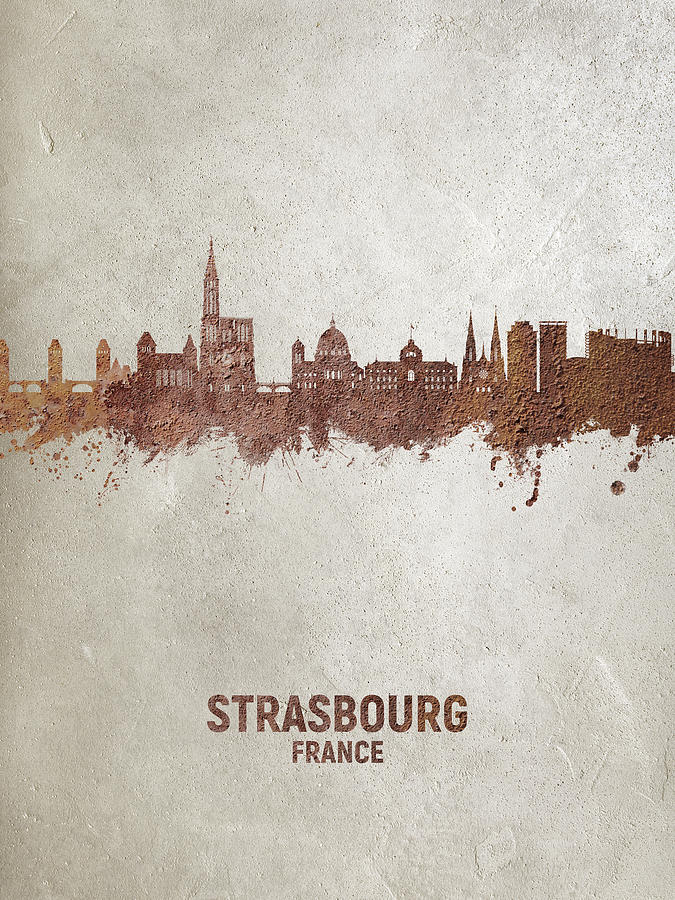 Strasbourg France Skyline #17 Digital Art by Michael Tompsett