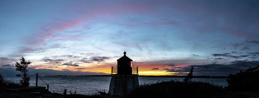 Sunset In Newport Rhode Island At Castle Hill Lighthouse #17 Photograph by Alex Grichenko