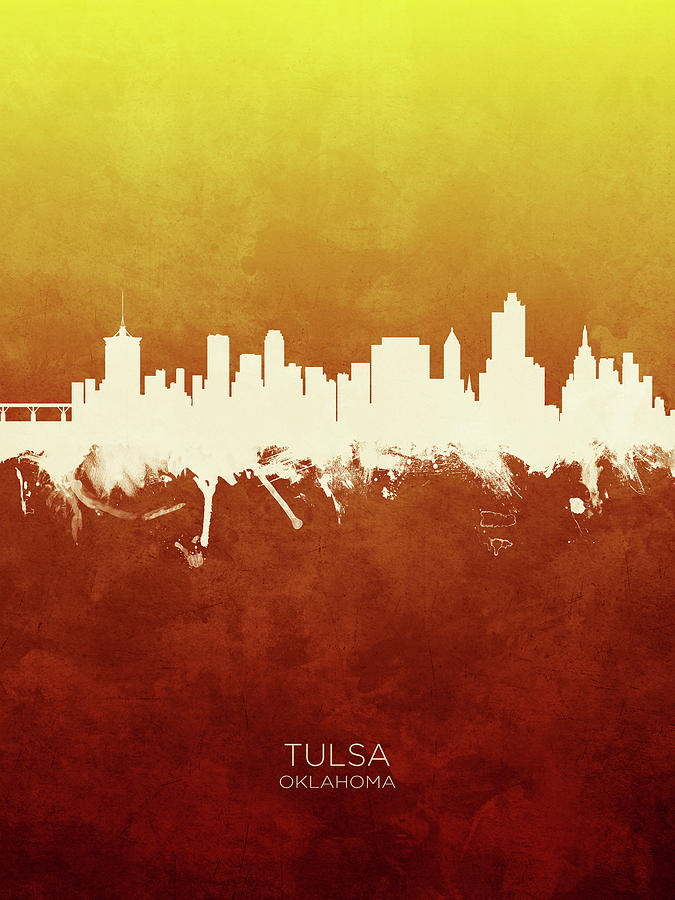 Tulsa Oklahoma Skyline #17 Digital Art by Michael Tompsett