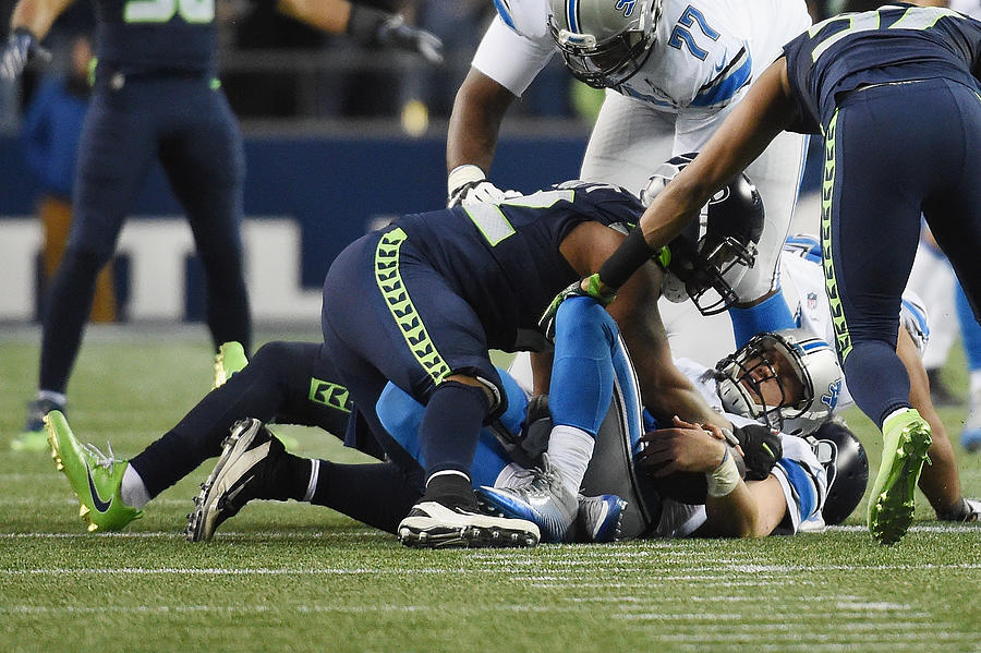 Wild Card Round - Detroit Lions v Seattle Seahawks #17 Photograph by Steve Dykes