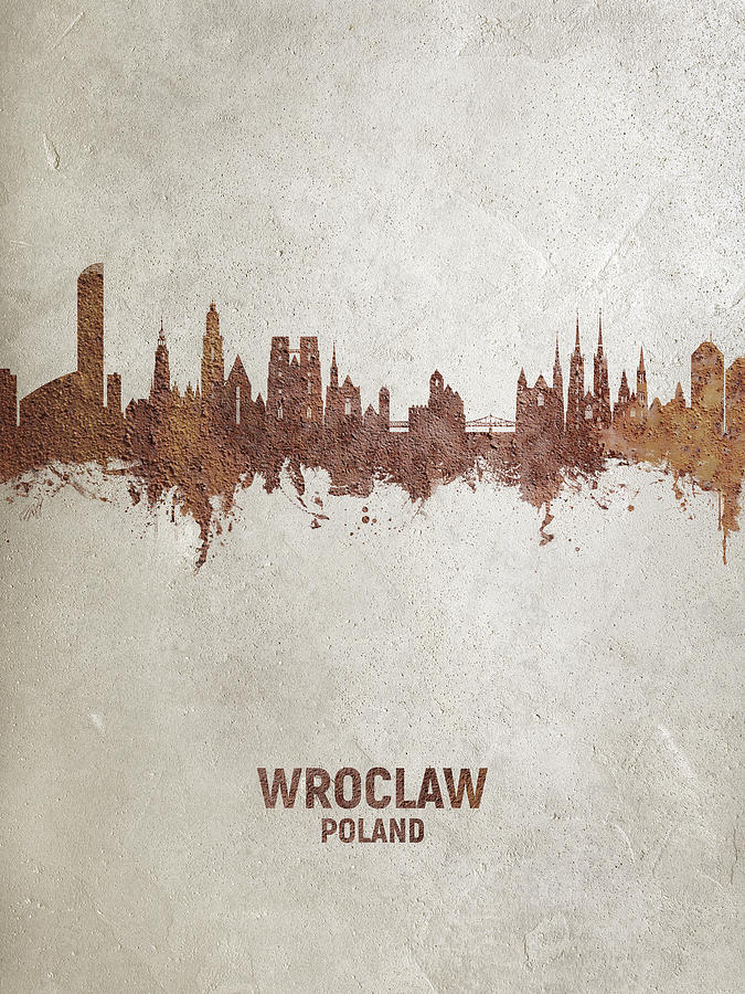 Wroclaw Poland Skyline #17 Digital Art by Michael Tompsett
