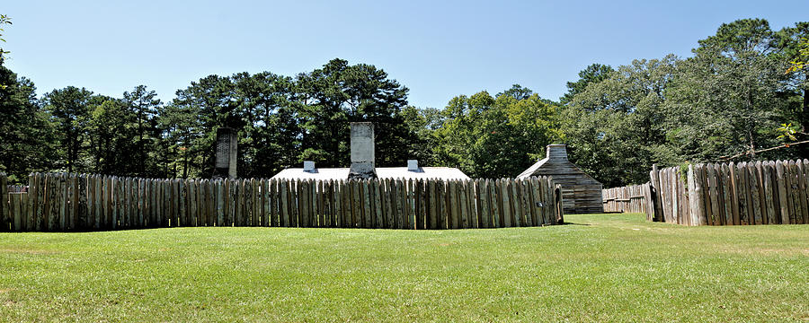 1717 French Fort Toulouse Panorama - Outside Front Photograph by John ...