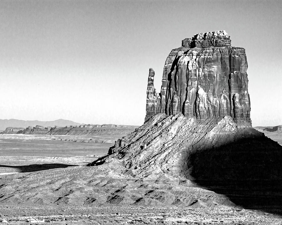 1745 Monument Valley B and W Photograph by Steve Sturgill
