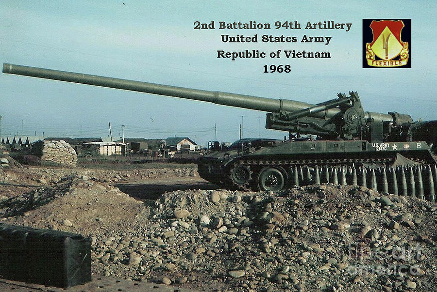 175 mm howitzer - 2nd Battalion 94th Artillery - Vietnam Digital Art by Charles Robinson