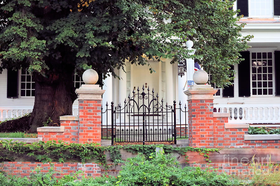 Mayflower Society House front gate  Photograph by Janice Drew