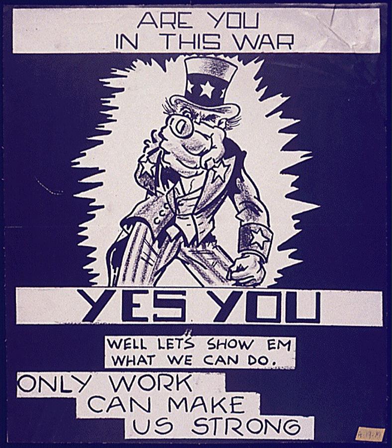 Vintage War Poster #1762 Mixed Media by World Art Collective